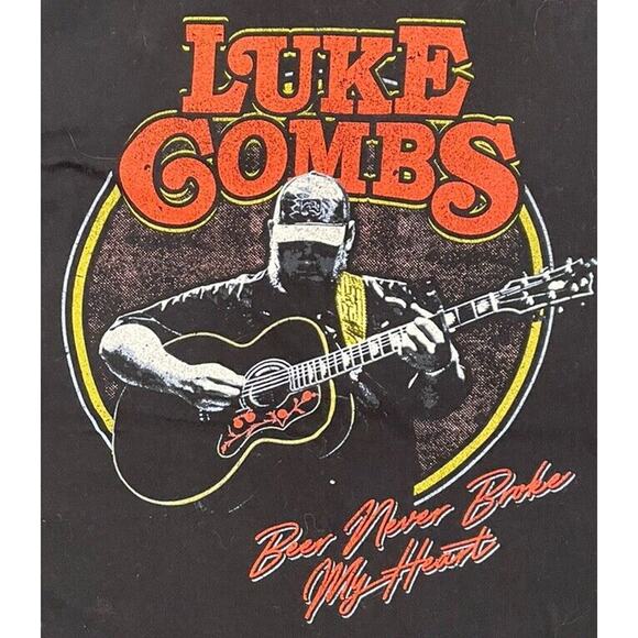 Luke Combs 2019 Beer Never Broke My Heart Tour Concert TShirt Large Double Sided - Picture 2 of 5